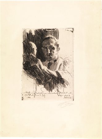 Zorn, Anders (Mora 1860 - 1920) RITRATTO DEL PRINCIPE PAUL TROUBETKOY. 1909...