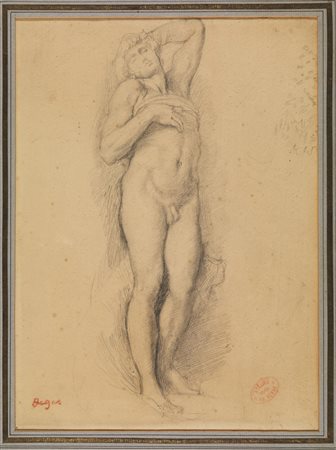 Degas, Edgar (Parigi 1834 &ndash; 1917) STUDIO DI NUDO MASCHILE Matita di...