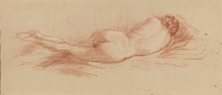 Chahine, Edgar (Istanbul 1874 &ndash; Parigi 1947) NUDO FEMMINILE DISTESO....