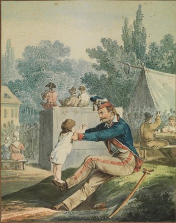 Kollmann, Carl Ivanovitch (1788 &ndash; 1846) COPPIA DI DISEGNI LA PARTENZA...