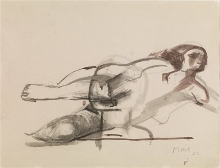 Moore, Henry (Castleford 1898 &ndash; Much Hadham 1986) RECLINING FIGURE....