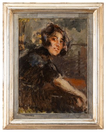 Adolfo Feragutti Visconti - "Ritratto di fanciulla"