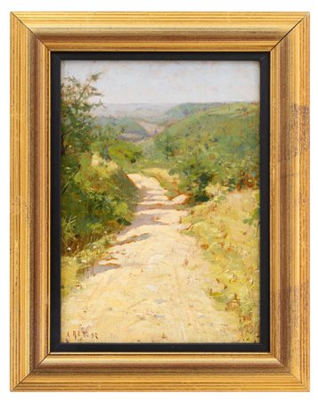 Augusto Rey - "Paesaggio collinare 1892"