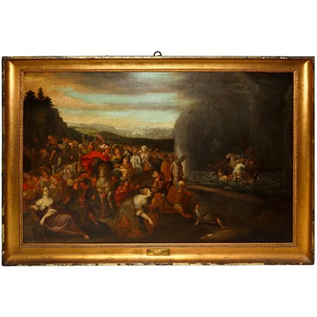 Frans  Francken III (attribuito a) (Anversa  1607 - 1667)  - La traversata del Mar Rosso, 17° secolo