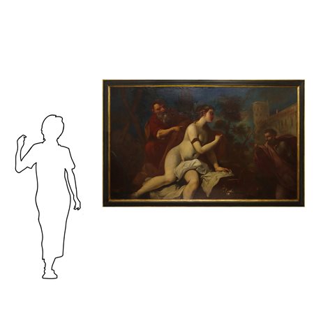 Antonio Bellucci (attribuito_a) (Pieve di Soligo 1654 - Pieve di Soligo 1726)  - Susanna e i Vecchioni, Second half of the 17° secolo.