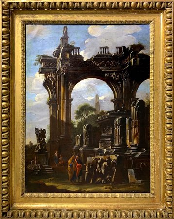 Francesco Maglioli (Napoli XVII secolo)  -  Capriccio architettonico, 17° secolo