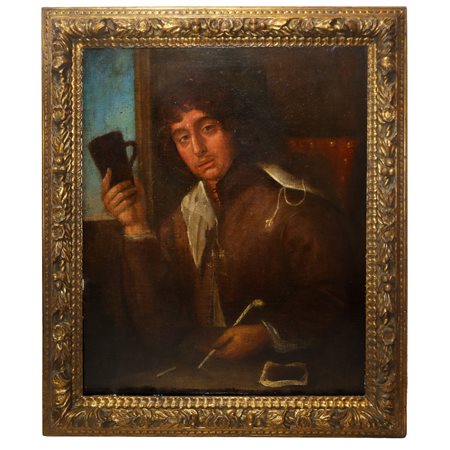 Uomo con boccale, fine 17° secolo