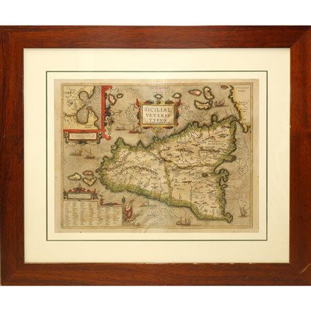 Abramo  Ortelio (1527 - 1598)  - Siciliae Veteris Typus
