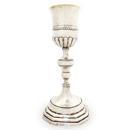 Calice religioso in argento 800, 19° secolo