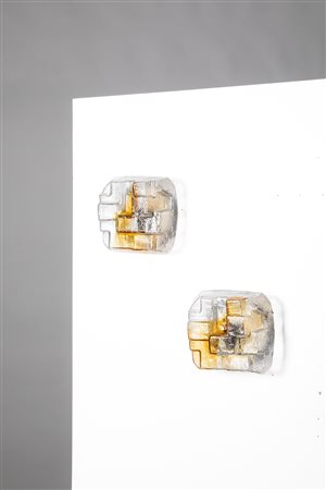 Toni Zuccheri (attribuito a) (1936)  - Coppia di lampade da parete modello 'Cubo', 1950 circa
