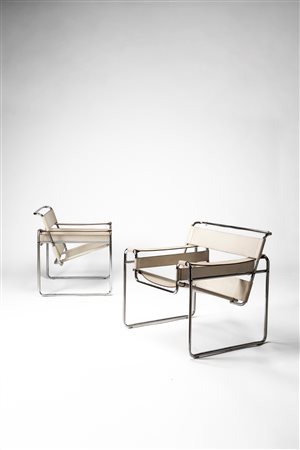 Marcel Breuer (1902 - 1981)  - Coppia di poltrone modello no. 'B3' o 'Vassily', 1925