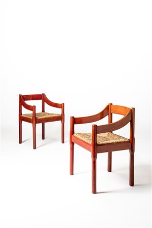 Vico Magistretti - Coppia di sedie modello 'Carimate', 1959