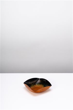 Paolo De Poli - Coppa a smalti policromi su rame , 1960 circa