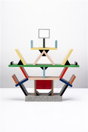 Ettore Sottsass Jr (1917 - 2007)  - Miniatura della libreria modello 'Carlton', 1981