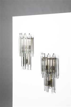 Manifattura Muranese - Coppia di lampade da parete, 1940 circa