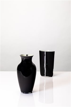 Carlo Moretti - Coppia di vasi incamiciati, 1980 circa