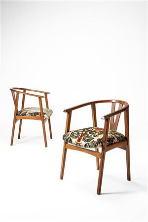 Manifattura inglese - Coppia di sedie, 1960 circa