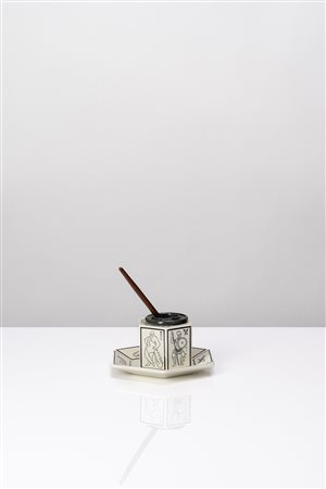 Gio Ponti (Milano 18 novembre 1891 - 16 settembre 1979)  - Calamaio con piattino, 1935 circa