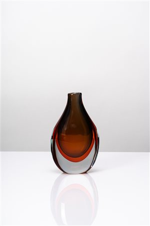 Manifattura Muranese - Vaso in vetro sommerso, 1960 circa