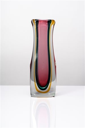 Manifattura Muranese - Vaso in vetro sommerso, 1960 circa