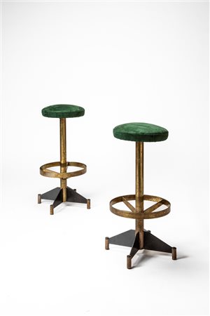 Manifattura Italiana - Coppia di sgabelli , 1970 circa