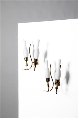 Stilnovo (nello stile di) - Coppia di lampade da parete, 1960 circa