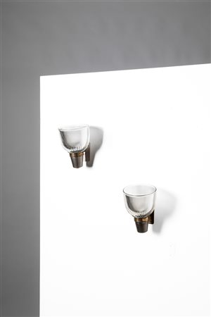 Ignazio Gardella (Milano 30/03/1905 - Milano 16/03/1999)  - Coppia di lampade da parete modello no. 'Lp5', 1958