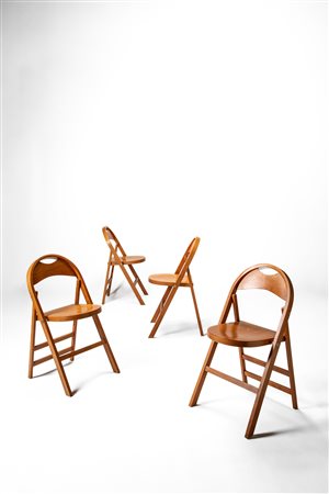Achille e Pier Giacomo  Castiglioni - Set di quattro sedie pieghevoli modello 'Tric', 1965