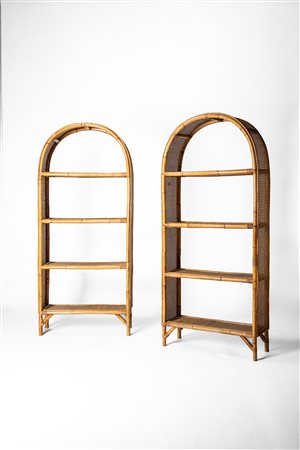 Manifattura Italiana - Coppia di librerie etagerè, 1970 circa