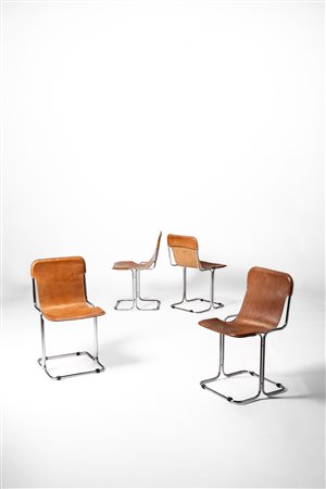 Antonio Ari Colombo (attribuito a) - Quattro sedie modello 'Calla' , 1970 circa