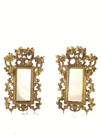 COPPIA DI PICCOLE CORNICI, BOLOGNA, SECONDA META'' SECOLO XVII in legno...