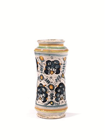 Albarello, Montelupo, seconda met&agrave; del secolo XVI in maiolica decorata...