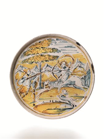 ALZATA O SOTTOCOPPA, FAENZA, &ldquo;PITTORE DELLE SCENE DI CACCIA&rdquo;,...