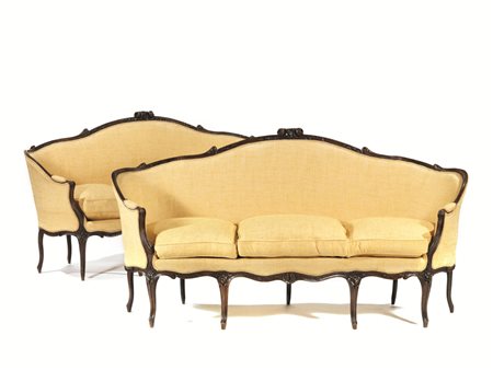 COPPIA DI DIVANI A &ldquo;CORBEILLE&rdquo;, FRANCIA, MET&Agrave; DEL SECOLO...
