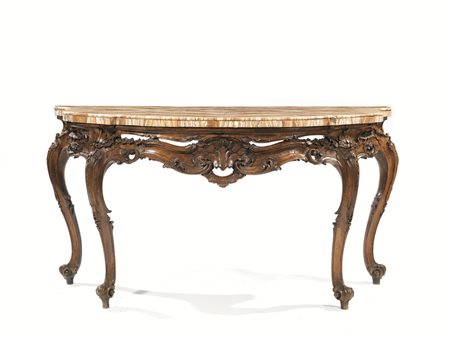 GRANDE CONSOLE, VENEZIA, INIZI SECOLO XIX in noce in stile veneziano del...