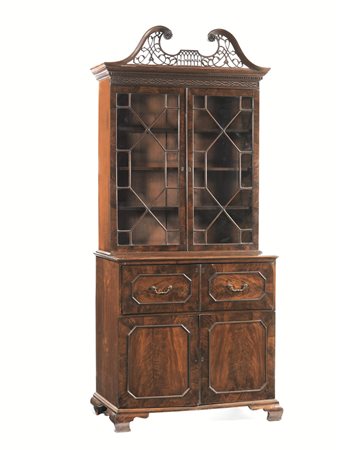 MOBILE SECRETAIRE A DOPPIO CORPO, INGHILTERRA, FINE SECOLO XVIII - INIZI XIX...