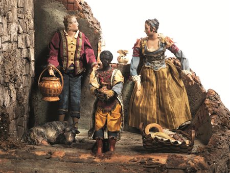 GRUPPO DI PASTORI, NAPOLI, FINE SECOLO XVIII - INIZI XIX Composto da:...