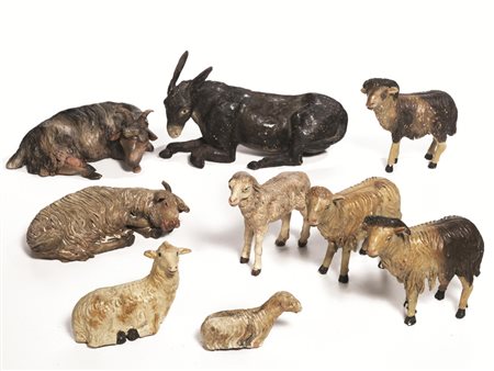 GRUPPO DI ANIMALI, NAPOLI, FINE SECOLO XVIII - INIZI XIX composto da: un...