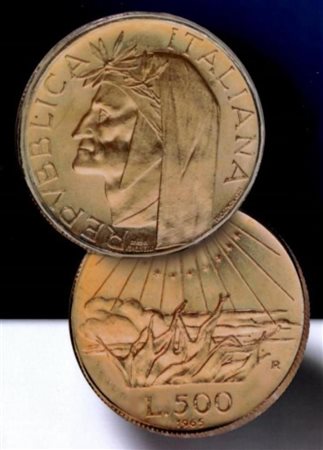 SANZANOBI, 500 lire Dante