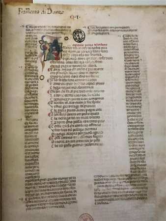 MANOSCRITTO RICCARDIANOBRAIDENSE DELLA COMMEDIA DI DANTE ALIGHIERI