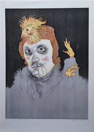 SANTINI RENATO Viareggio 1912 - 1995 "Maschera inglese"