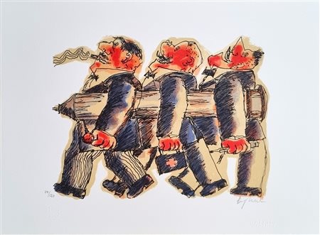 BORGHESE FRANZ Roma 1941 - 2005 "Senza titolo"