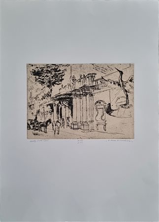PIACESI WALTER Ascoli Piceno 1929 - Fermignano 2022 "Le darsene di Montecatini"