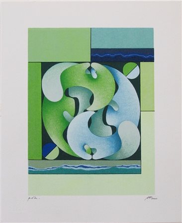 POMODORO BRUTO Milano 1961 "Composizione verde"