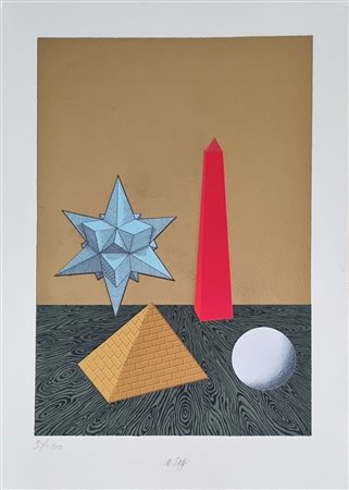 DEL PEZZO LUCIO Napoli 1933 - Milano 2020 "Forme geometriche"