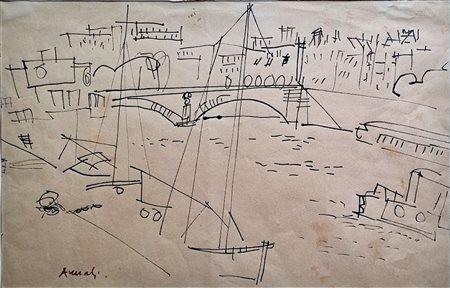 AVENALI MARCELLO Roma 1912 - 1981 "Il Tevere"