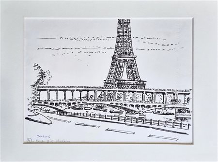 TAMBURI ORFEO Jesi 1910 - Parigi 1994 "Paris - torre Eiffel"