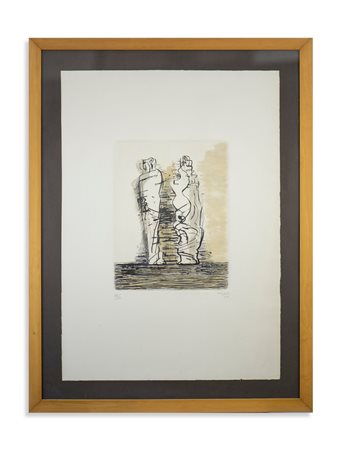 MOORE HENRY (1898 - 1986) - SENZA TITOLO (DALLA CARTELLA 5 INCISIONI DI MOORE).