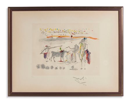 DALI' SALVADOR (1904 - 1989) - DA TAUROMACHIE SURREALISTE: LE PERROQUETS .