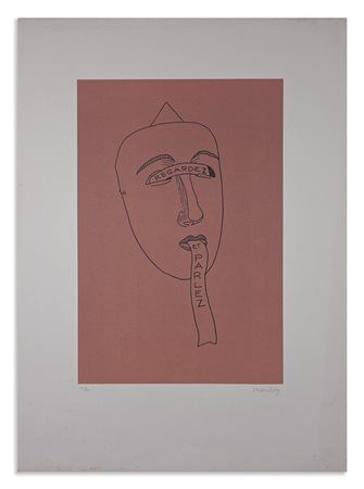 MAN RAY  (1890 - 1976) - DA LES SIX MASQUES VOYANTS: REGARDEZ E PARLEZ.